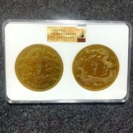 I Gilt Gold Clear Gold Coin Set Diameter 8.8cm Large Gold Coin One Set Two with Grade Special Offer 