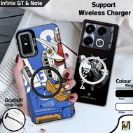 Case So Cool Infinix GT 30 Pro Latest 2025 Support Wireless Charger Gundam Motif | SoftCase HP Infin