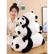 Simulation Big Panda Pillow Lying Style Bamboo Leaf Panda Plush Toy Panda Doll Chengdu Panda Souveni