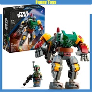 75369 Boba Fett Mecha Building Block Assembly Ornament Children's Educational Toy Adult Boy Gift