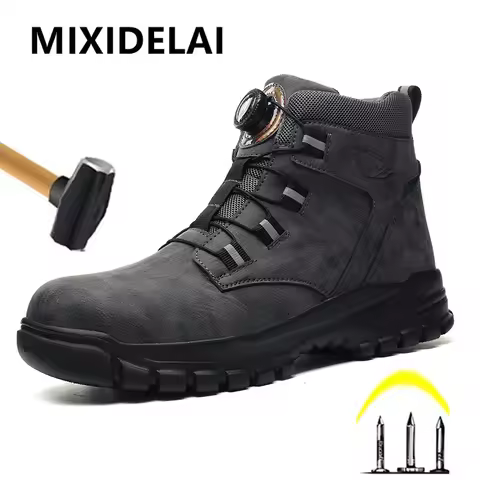 High top shoes Work Boots Steel Toe Shoes Puncture-Proof Safety Shoes Men Protection Boots Indestruc