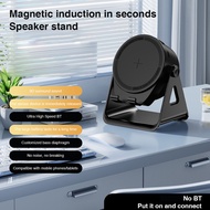 Wireless Induction Speaker with Bluetooth-compatible Speaker Stereo Sound Cell Phone Stand for Home 