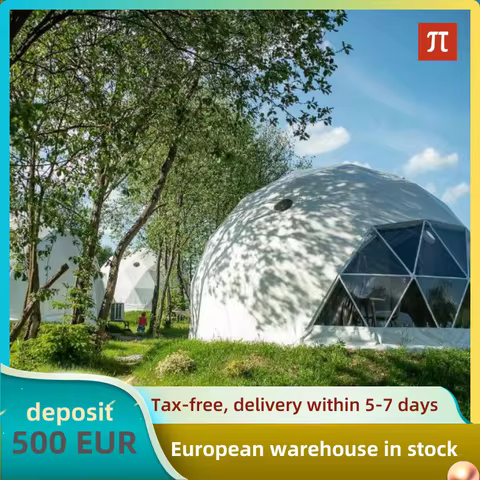6M 7M Luxury Waterproof Geodesic Dome PVC Tent Spherical Tent Hotel Resort Outdoor Luxury Glamping D
