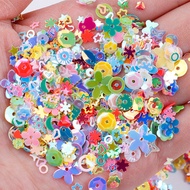 20g/bag Colorful Heart Star Laser Illusory Sequins Creative Nail Art Decorations Hand Diy Accessories Materials