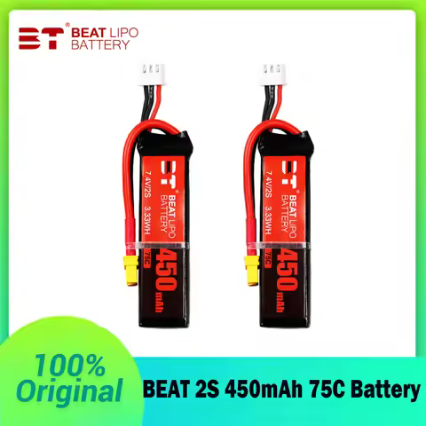 BEAT 2S 450mAh 75C 7.4V LiPo Battery XT30 For RC Helicopter Quadcopter FPV Racing Drone