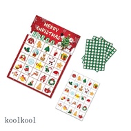 kool 37  Christmas Bingo Cards Set For 24 Players Family Office Holiday Party Games Festive Group Ac