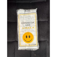 Plastic juice cup bag 2 cups plastic cup juice smile 2 cups