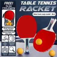 HTD Sport Table Tennis Raket Bet Pingpong Raket Tenis Meja - 2 Ball Free 1 Ball