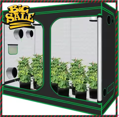Hot salesGrow Tent 96"x48"x78" 600D Mylar Hydroponic Indoor Grow Tent withObservation Window, Remova