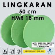 HIJAU 50 cm - 18 mm circle - green MDF HMR board/