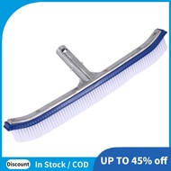 18 Inch Outdoor Pool Wall Brush Swimming Pool Cleaning Tool Aluminum Handle for Pond Spa  Pools Alga