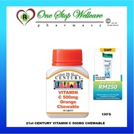21ST CENTURY VITAMIN C 500MG BOLEH DIKUNYAH / 21ST CENTURY CHEWABLE VITAMIN C 500MG 100'S (EXP:08/20