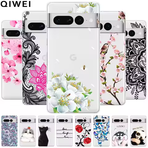 For Google Pixel 7 8 Pro Case Cartoon Clear Soft Silicone TPU Covers for Google Pixel 8 Pro Phone Ca