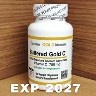 California Gold Nutrition Vitamin C 1000 mg Gold C / Buffered C 750 mg contains 60 Veg Caps