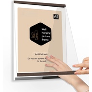 Acrylic A4 Magnetic Frame Photo Wall Magnetic Wall Display Frame Creative Wooden Photo Frame