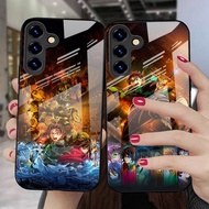 A90 Protective Case S26 Tempered Glass Phone Case Anime A07 Suitable for A16 Samsung S25ULTRA Demon 