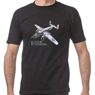 B-25 Bomber WW2 Pesawat T-Shirt Lelaki Lengan Pendek Baju Kasual 100% Kapas