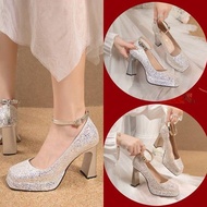 ✨ready stock✨ 8306 THALIA Luxury's WEDDING SHOES ribbon bride brides maids silk shinny kasut nikah k