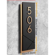 30x10cm HDB Unit Acrylic verticalBlack Gold HDB Unit Customised Unit Sign door sign  door unit numbe