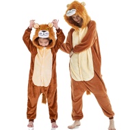 Adult Kids Lion Costume Animal Halloween Carnival Party Furry Cosplay Costumes Onesie Child Role Pla