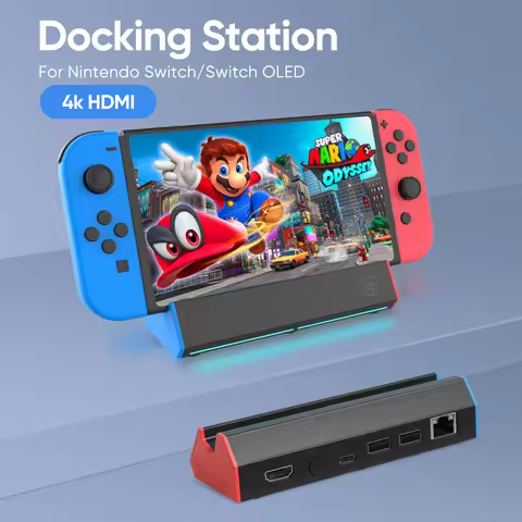 Docking Station for Nintendo Switch / Switch OLED,Switch Dock Station Replacement for TV with 4K HDM