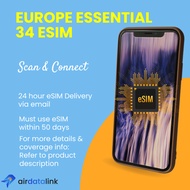 eSIM Europe Essential 33 Daily Plan [Daily Data only eSIM]