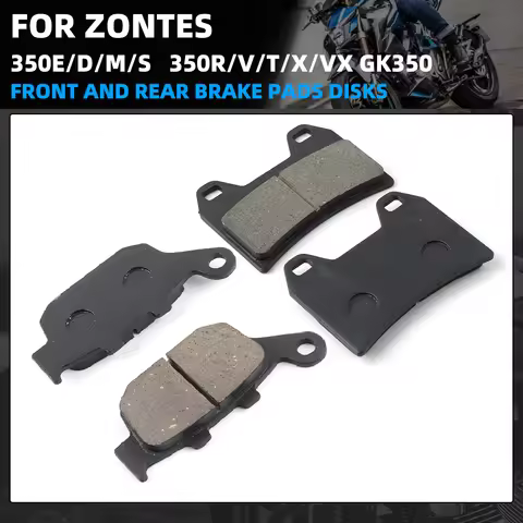 Motorcycle Front & Rear Brake Pads Set for ZONTES 350E 350D 350M 350S 350R 350V 350T 350X 350VX GK35