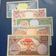Uang Kuno 5-100 Rupiah Set Seri Bunga 1959