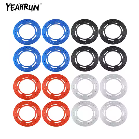 YEAHRUN 4PCS Aluminum Alloy 2.9inch Beadlock Wheel Rim Outer Rings for 1/6 AXIAL SCX6 AXI05000 JLU S