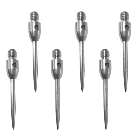 Perfeclan 6 pcs 2BA Target Dart Conversion Points Steel Tips Points Replacement Silver Darts Accesso