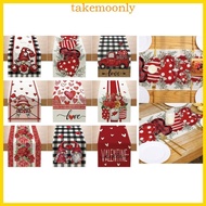 TAK Gnome Heart Table Runner 13x71 Inches Farmhouse Tablecloth Wedding Valentines