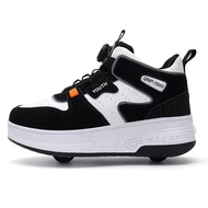 New Youth detachable two-wheeled Heelys adults Roller skates kids roller shoes non luminous wheel sh