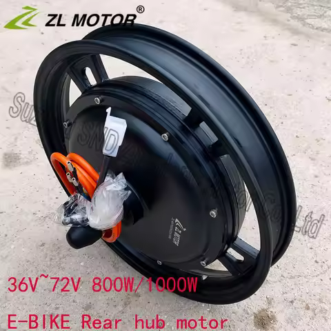 16inch 48v60V72V 1000W e-bike brushless disk brake rear hub motor/ electric scooter integrated motor