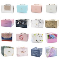 50 Pcs 9. 4 Inch Cake Box 6 Mousse Cream Gilding Window Paper