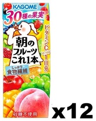 FI0398_12 KAGOME 30 種果實雜果汁 200ml x (12盒裝) 此日期前最佳：2026年12月10日