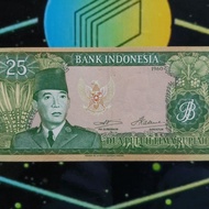 Uang kuno 25 Rupiah Soekarno 1960