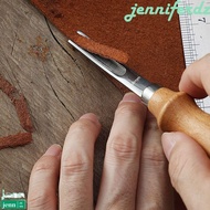 JENNIFERDZ Skiving Beveling Tool With Wood Handle A4/ A6/ A8/A12mm Leather Carving Edge Beveler Tool