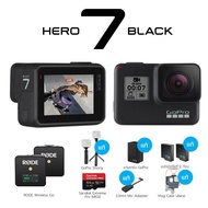 GoPro Hero 7 Black VLOG พร้อม Shorty (Nobox), 3.5mm Mic Adapter, RODE Wirelss GO, แบตเตอรี่แท้ 2 ก้อน พร้อมที่ชาร์จแท้, Sandisk Extreme Pro 64GB, Vlog Case Ulanzi