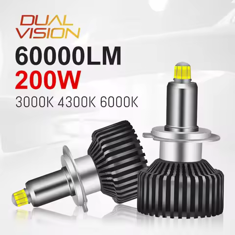 200W H7 LED 360 3000K 4300K 6000K LED D1S D2S D3S D4S H11 60000LM H1 H8 9005 HB3 9006 HB4 9012 HIR2 
