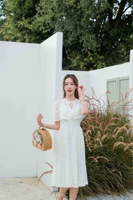 ชุดเดรส ลูกไม้ Set 2 ชิ้น