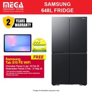 SAMSUNG RF59C7664B1/SS 648L FRIDGE | Non-plumbing Water Dispenser | 3 Ticks | Free Tab S10 FE WiFi R