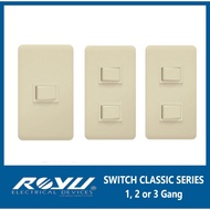 Royu 1 way switch set 1g 2g 3g classic series