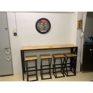 BAR TABLE CUSTOM (P180CM X T105CM X L40CM ), STOOL 4PCS