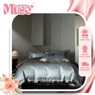(L41624)100s Silk Cotton Bedding Set, Soft, Gentle, Vivid Colors - MuseBedroom
