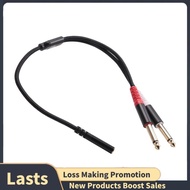 3.5mm to Dual 6.5mm Adapter 3.5mm Audio Aux Cable Double 6.35 1/4 inch Mono to Stereo 1/8 inch 3.5mm