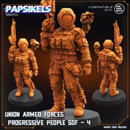 Union Armed Forces Progressive People SOF [4]-Vs Humans-Humanoid Human/32mm scale 3D printed miniatu