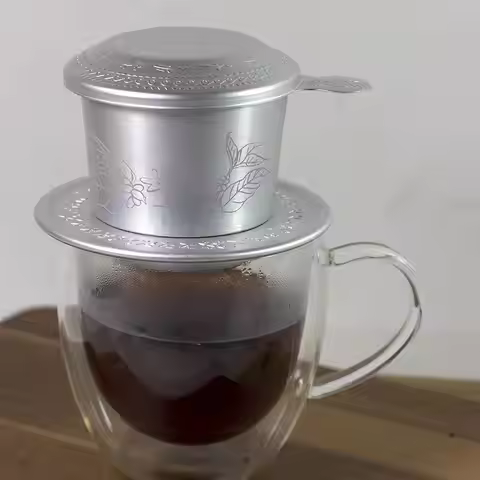 1 Set Portable Coffee Dripper Vietnamese Coffee Filter Compact Coffee Supplies Aluminum Coffee Acces