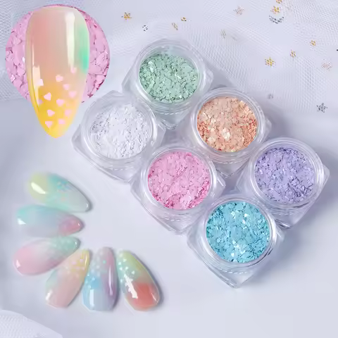 TCT-909 Love Heart Glitter Sequin 1MM Heart Glitter Confetti Paillette Nail Art Makeup Crafts DIY Tu