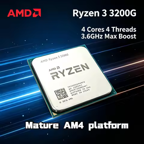 AMD Ryzen 3 3200G 3.6GHz 4.0GHz 4 Core 4 Thread 65W AM4 Radeon Vega 8 Graphics Desktop CPU R3 3200G 