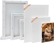 Canvas Set of 6 Canvas for Painting 30 x 20.20 x 15.15 x 10 cm Stretcher Frame White Painting Canvas
